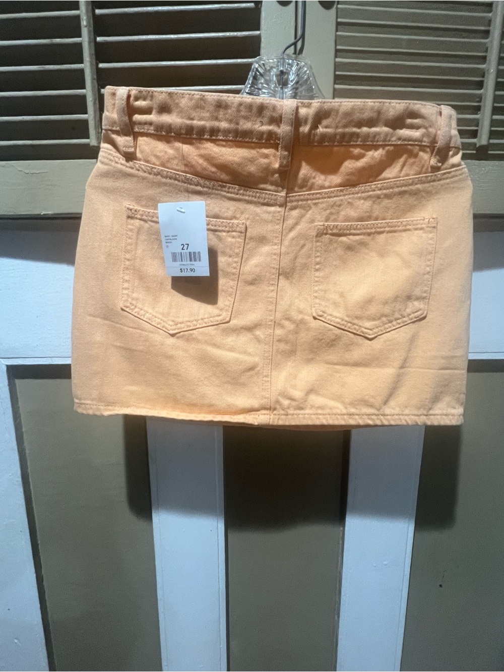 Forever 21 Peach Denim Mini Skirt for Women brand new size 27